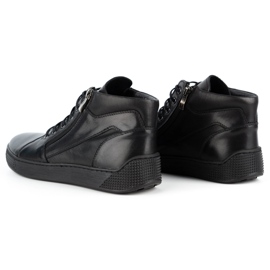 Kampol Sneakers hombre piel 120SW negro 5