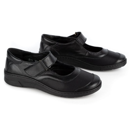 WASAK Zapatos mujer piel velcro 0580W negro 3