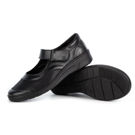 WASAK Zapatos mujer piel velcro 0580W negro 4