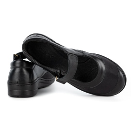 WASAK Zapatos mujer piel velcro 0580W negro 5