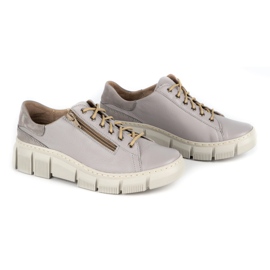WASAK Zapatos mujer sneakers de piel 0663W gris 3