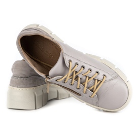 WASAK Zapatos mujer sneakers de piel 0663W gris 5