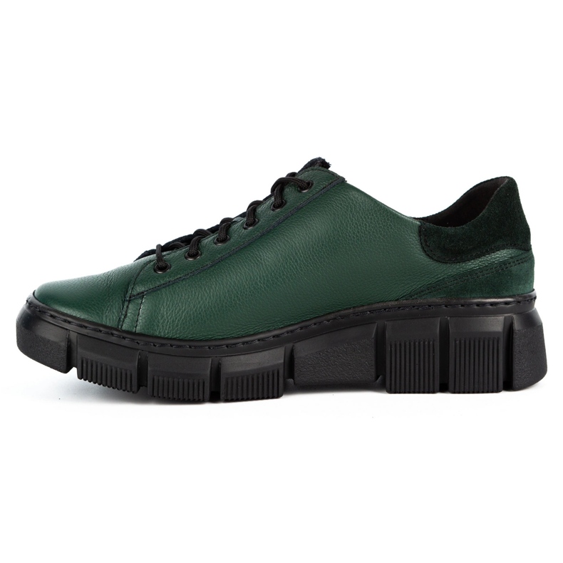 WASAK Zapatos mujer sneakers de piel 0663W verde 1