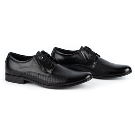 Olivier Zapatos hombre piel elegantes 302T3 negro 3