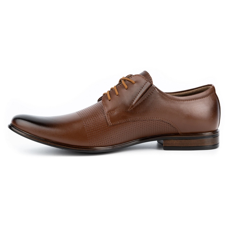 Olivier Zapatos de hombre elegantes en piel 302T3 marrón 1