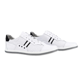 Polbut Zapatos casual de hombre 1801P blanco con negro 2