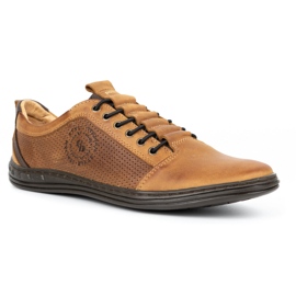 Polbut Zapatos casual hombre piel 2121p rojo marrón 3