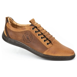 Polbut Zapatos casual hombre piel 2121p rojo marrón 4