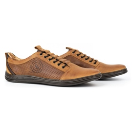 Polbut Zapatos casual hombre piel 2121p rojo marrón 5