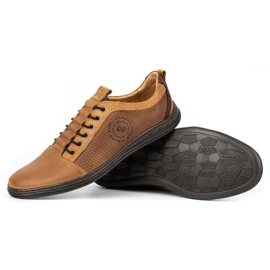 Polbut Zapatos casual hombre piel 2121p rojo marrón 6