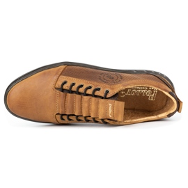 Polbut Zapatos casual hombre piel 2121p rojo marrón 1