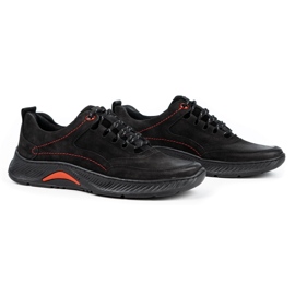 KOMODO Zapatos de hombre en piel Sport 922K nubuck negro 3
