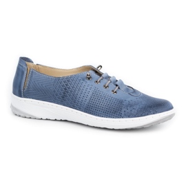 WASAK Zapatos mujer sneakers de piel 0625W azul 1