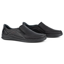 Olivier Slip-on de hombre en piel SLIP-ON 216GT negro 2