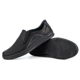 Olivier Slip-on de hombre en piel SLIP-ON 216GT negro 3