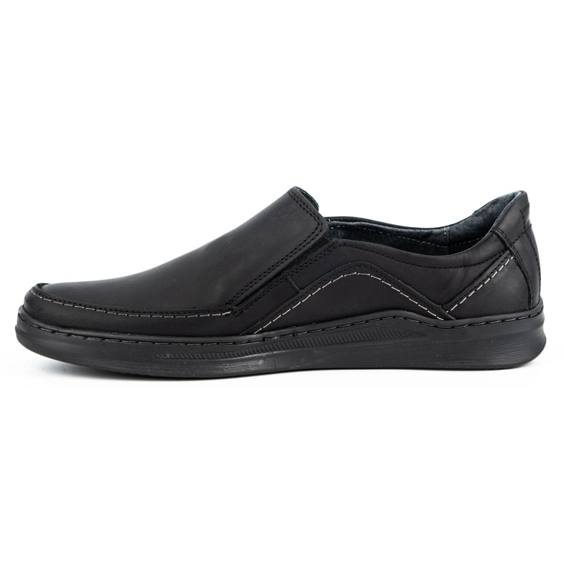 Olivier Slip-on de hombre en piel SLIP-ON 216GT negro 1