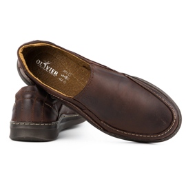 Olivier Slip-on de hombre en piel SLIP-ON 216GT marrón 4
