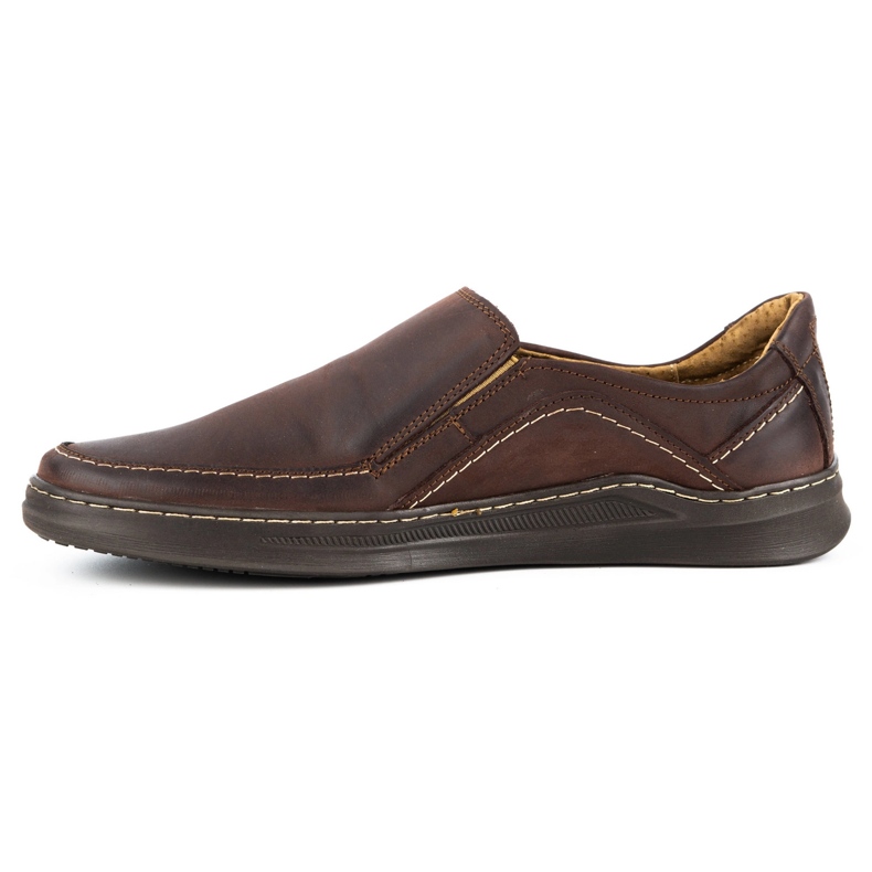 Olivier Slip-on de hombre en piel SLIP-ON 216GT marrón 1