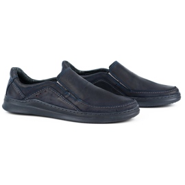Olivier Slip-on de hombre en piel SLIP-ON 216GT azul marino 2