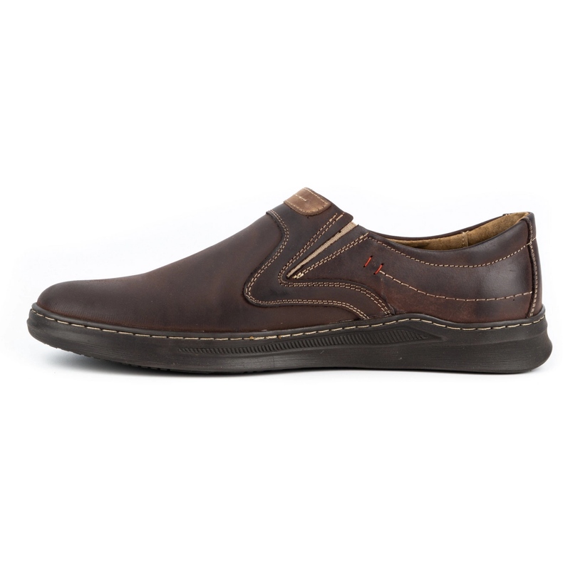 Olivier Slip-on casual de hombre en piel 284GT marron marrón 1