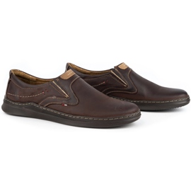 Olivier Slip-on casual de hombre en piel 284GT marron marrón 2