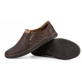 Olivier Slip-on casual de hombre en piel 284GT marron marrón 3