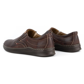 Olivier Slip-on casual de hombre en piel 284GT marron marrón 5