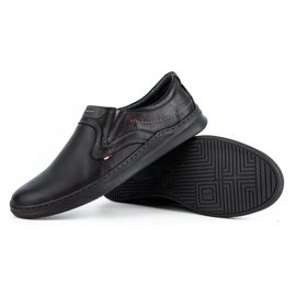 Olivier Slip-on casual de hombre en piel 284GT negro 3