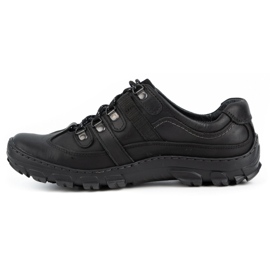 Olivier Zapatos trekking hombre piel 213GT negro 1 Olivier Zapatos trekking hombre piel 213GT negro 1