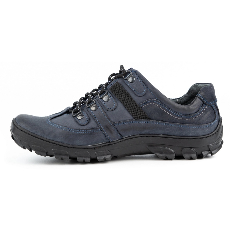 Olivier Zapatos trekking hombre piel 213GT azul marino 1