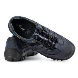 Olivier Zapatos trekking hombre piel 213GT azul marino 5