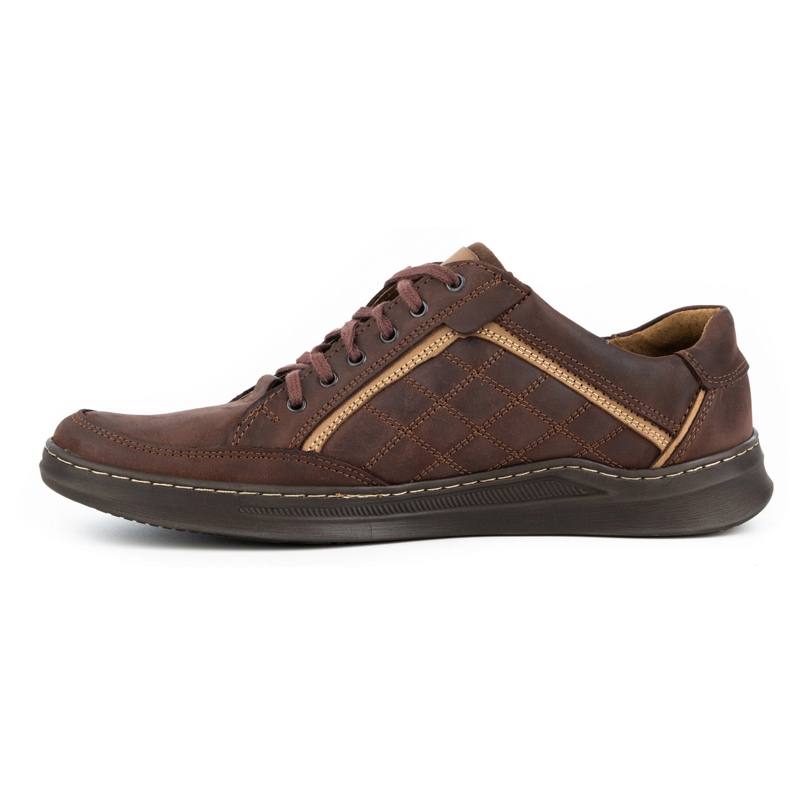 Olivier Zapatos casual de hombre en piel 297GT marrón 1