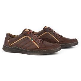 Olivier Zapatos casual de hombre en piel 297GT marrón 2