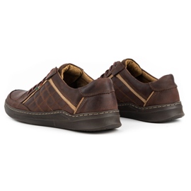 Olivier Zapatos casual de hombre en piel 297GT marrón 5
