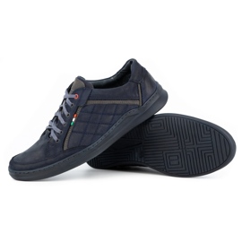 Olivier Zapatos casual hombre piel 297GT azul marino 3
