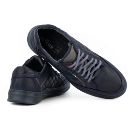 Olivier Zapatos casual hombre piel 297GT azul marino 4