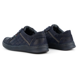 Olivier Zapatos casual hombre piel 297GT azul marino 5