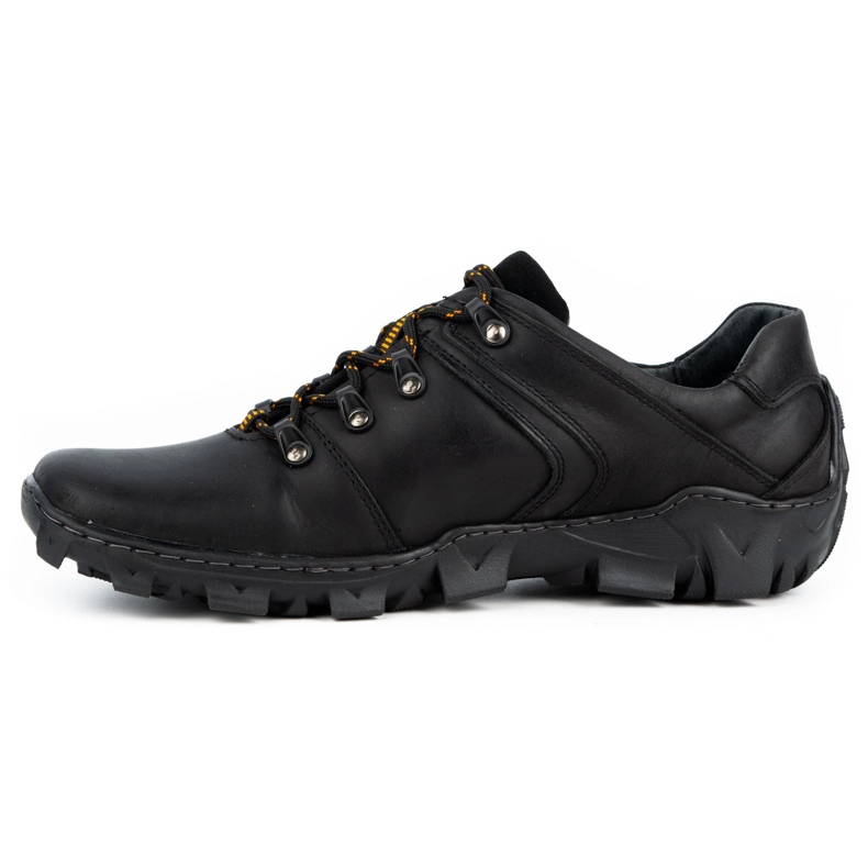 Olivier Zapatos trekking hombre piel 214GT negro 1