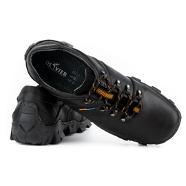 Olivier Zapatos trekking hombre piel 214GT negro 4