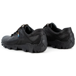 Olivier Zapatos trekking hombre piel 214GT negro 6