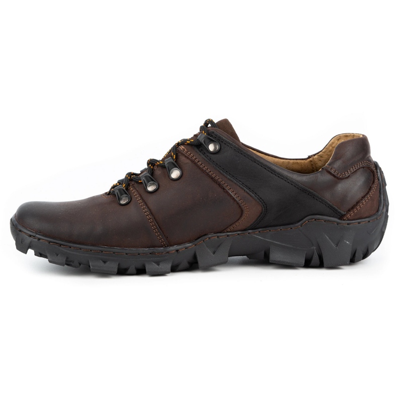 Olivier Zapatos trekking hombre piel 214GT marrón 1