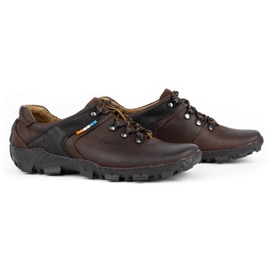 Olivier Zapatos trekking hombre piel 214GT marrón 2