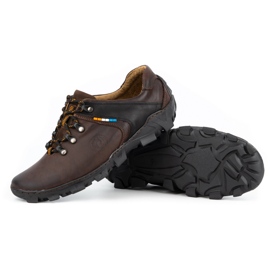 Olivier Zapatos trekking hombre piel 214GT marrón 3