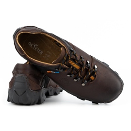 Olivier Zapatos trekking hombre piel 214GT marrón 4