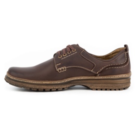 Olivier Zapatos casual de hombre en piel 221GT marrón 2