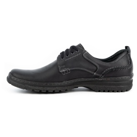 Olivier Zapatos casuales de cuero para hombres 221GT negros 1
