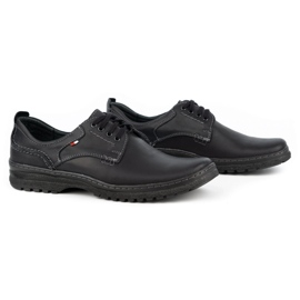 Olivier Zapatos casuales de cuero para hombres 221GT negros 2