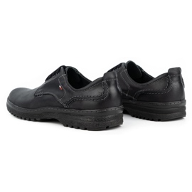 Olivier Zapatos casuales de cuero para hombres 221GT negros 5