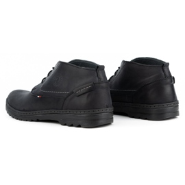 Olivier Zapatos casuales de cuero para hombres 234GT negros 5