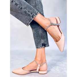 BM Bailarinas con tacón abierto Durie Nude beige 2